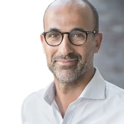 Man with a natural and balanced facial appearance