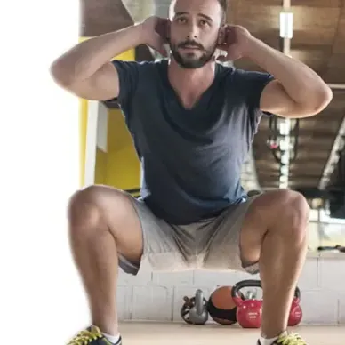Man exercising to improve body shape and tone