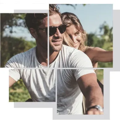 Modern couple spending time outdoors together