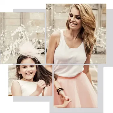 Mother and daughter spending time together in a summer city setting