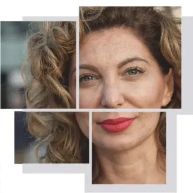 Older woman with natural facial features